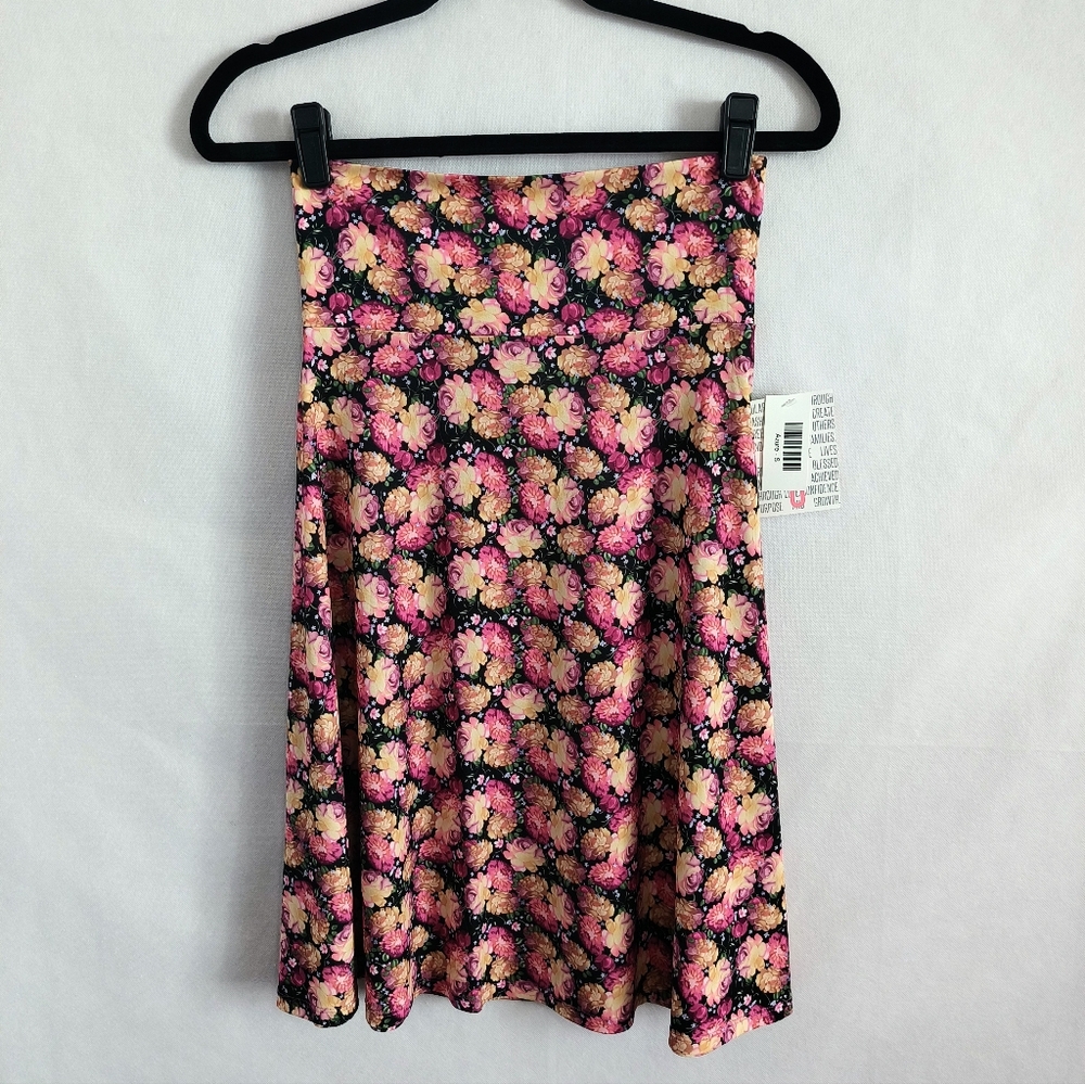 LuLaRoe Floral Print Women's Azure A Line Skirt NWT Women's Small